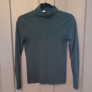 J. Crew Deep Green Long Sleeve Top